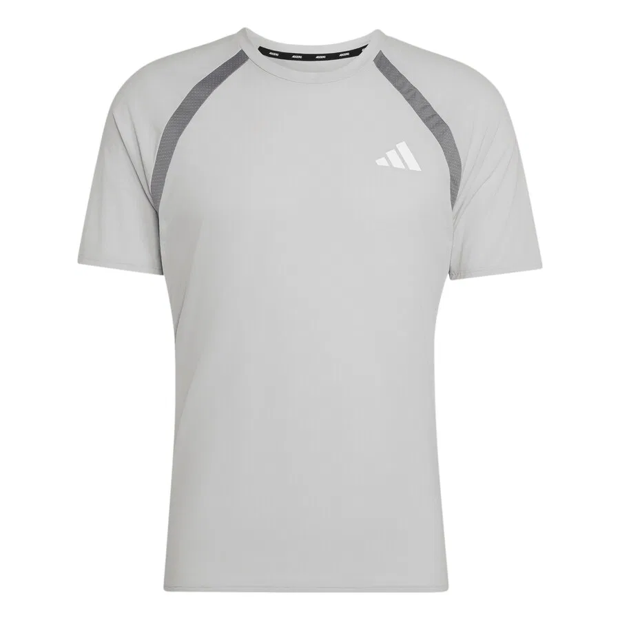 Спортивная футболка ADIDAS PERFORMANCE Performance Shirt 'ADIZERO A' серого и светло-серого цвета