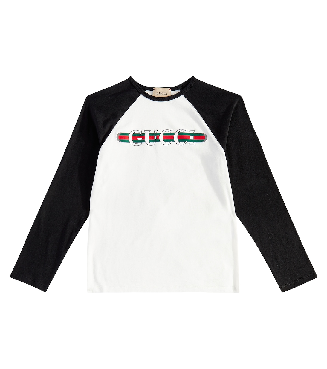 

Футболка из хлопка с принтом Gucci Kids, New White/Black/Mc