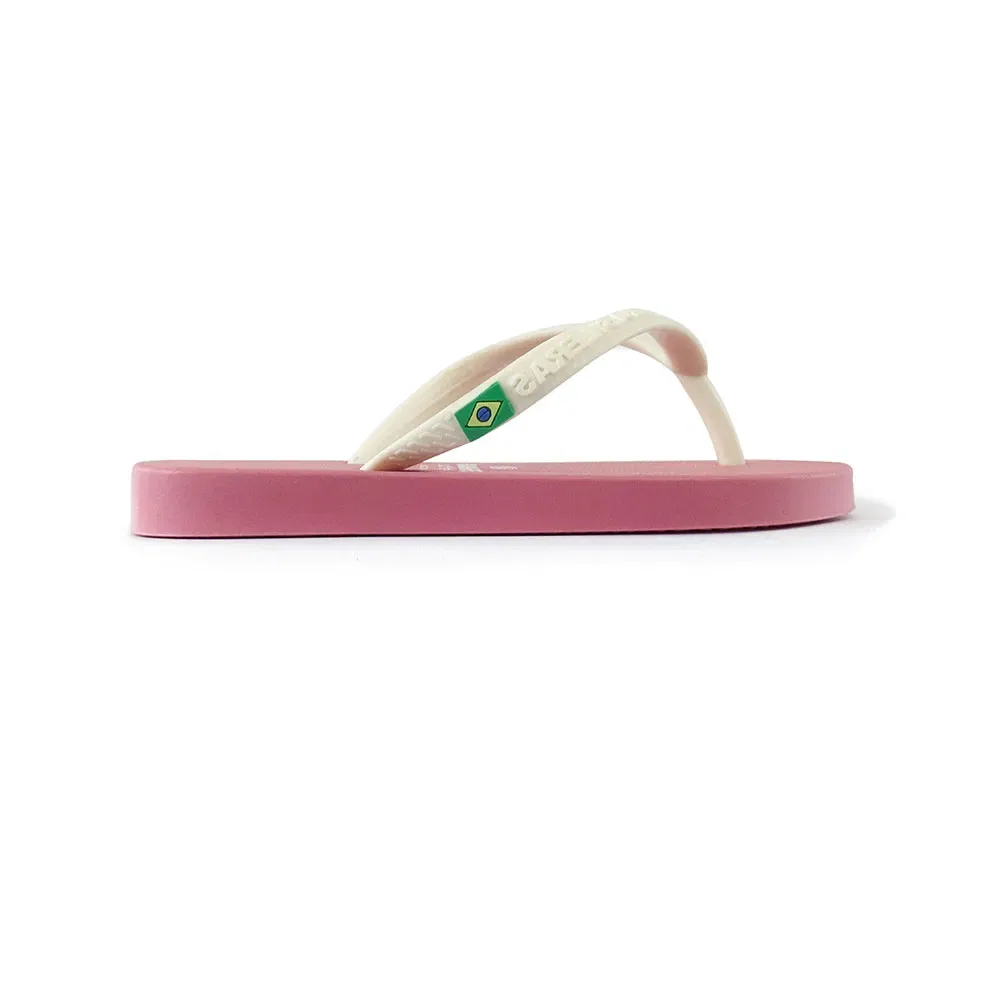 Детские вьетнамки для девочек с широкими ремешками Classic Combi Brasil NL KID Brasileras, Pink — фото 3