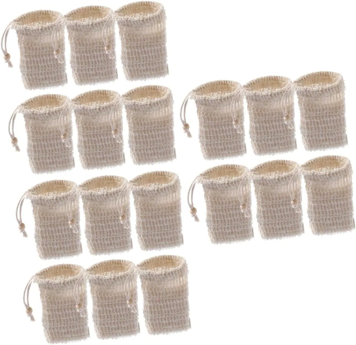 Мочалка для тела 18 шт, FRCOLOR, 14x9x0.6 см, Beige