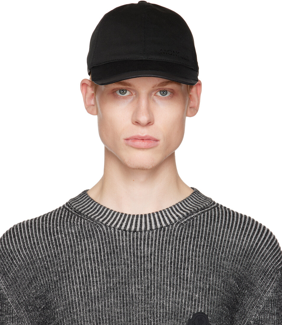 

Черная кепка со вставками Moncler, Серый, Черная кепка со вставками Moncler