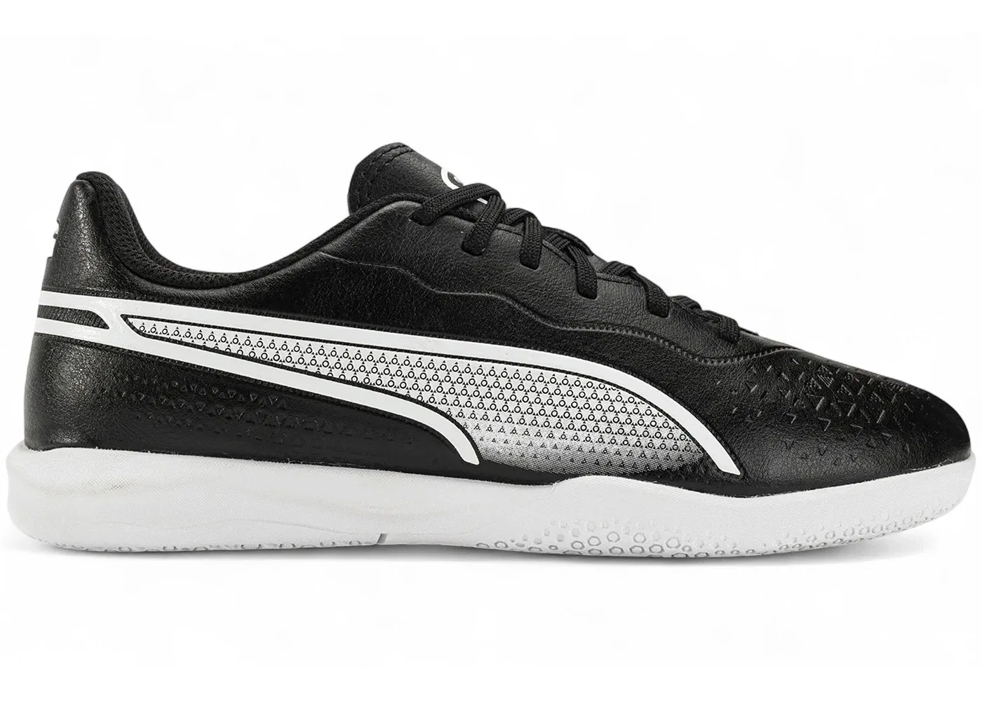 Детские футбольные бутсы Puma King Match IT, цвет Black/Puma White