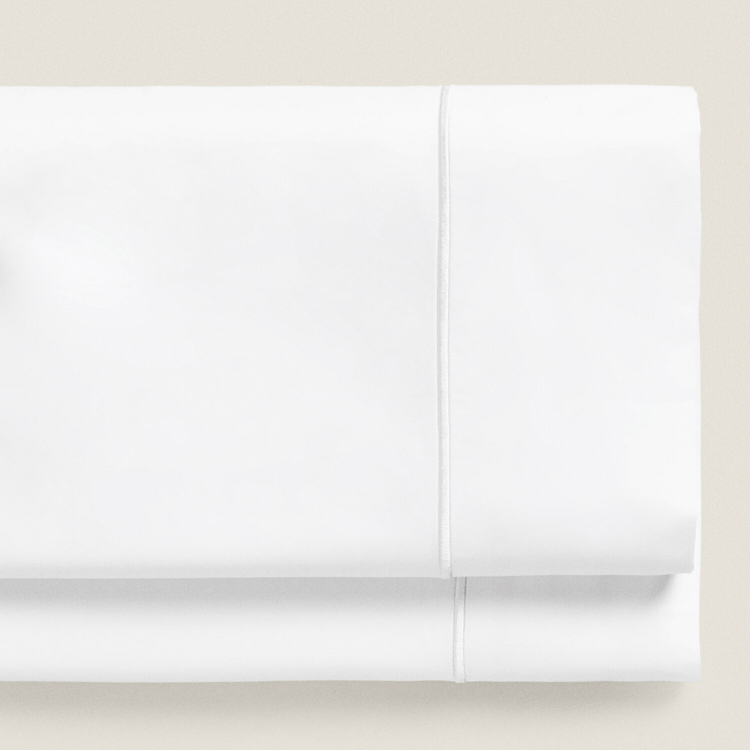 

Простыня Zara Home Sateen With Trim 400 Thread Count, белый