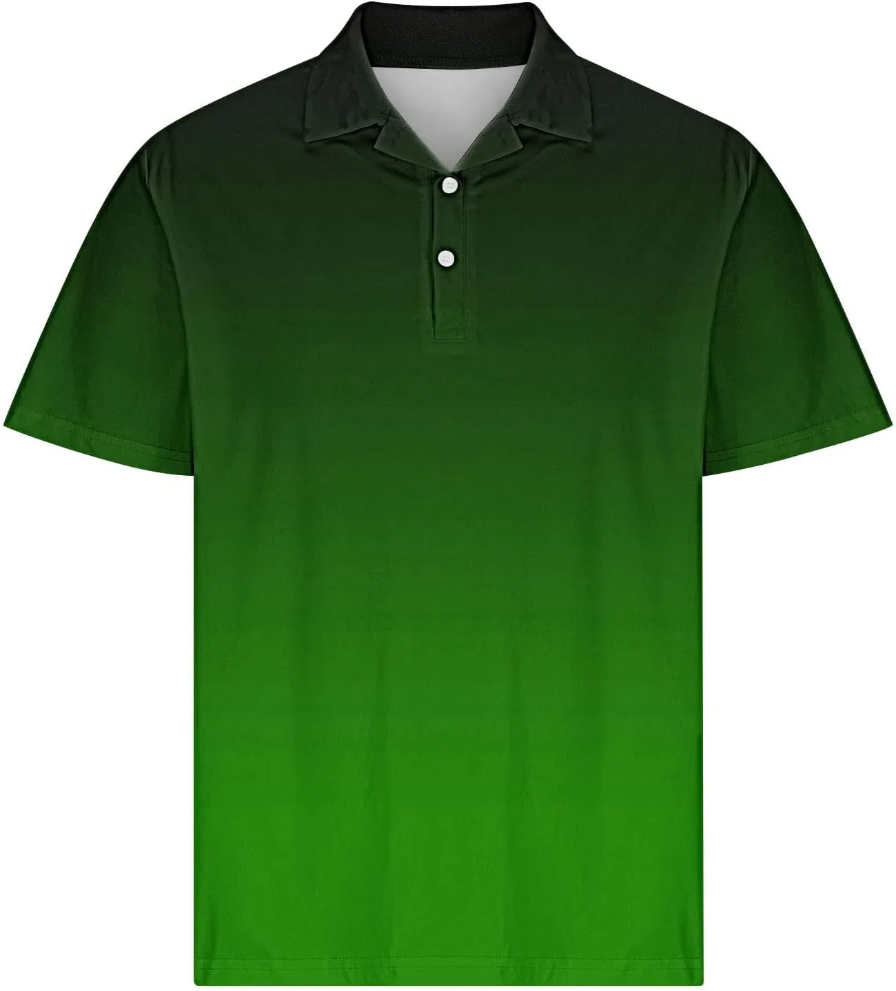Мужская свободная футболка поло с градиентом Golf Shirts, Green — фото 3