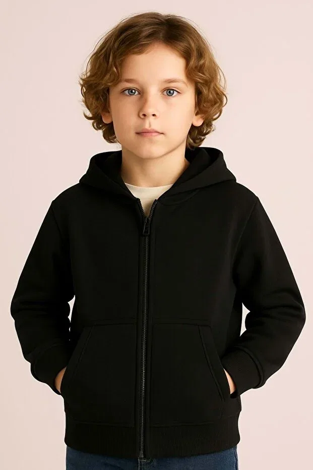 Детское худи на молнии с капюшоном Basics Ww Waka Waka Kids Store, Black