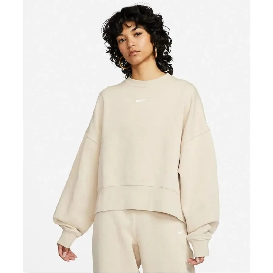 Женский свитшот с флисом Nike Sportswear Collection Essentials, Кремовый