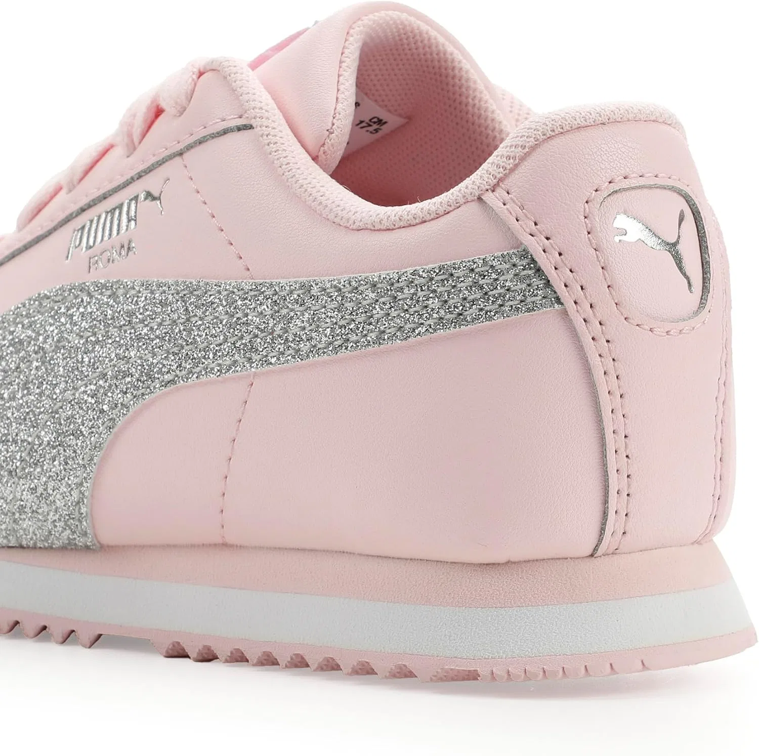 Детские кроссовки для мальчиков PUMA Roma Kids, Whisp Pink-White-Silver — фото 4