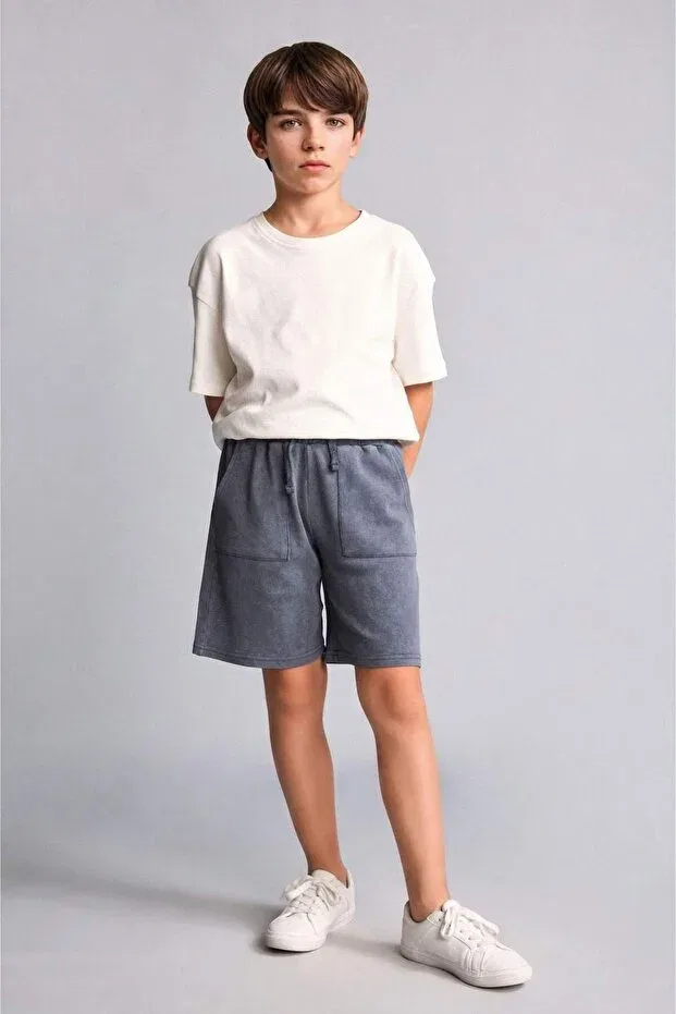 Детские шорты для мальчиков Oversized Defacto, Anthracite-Ar31