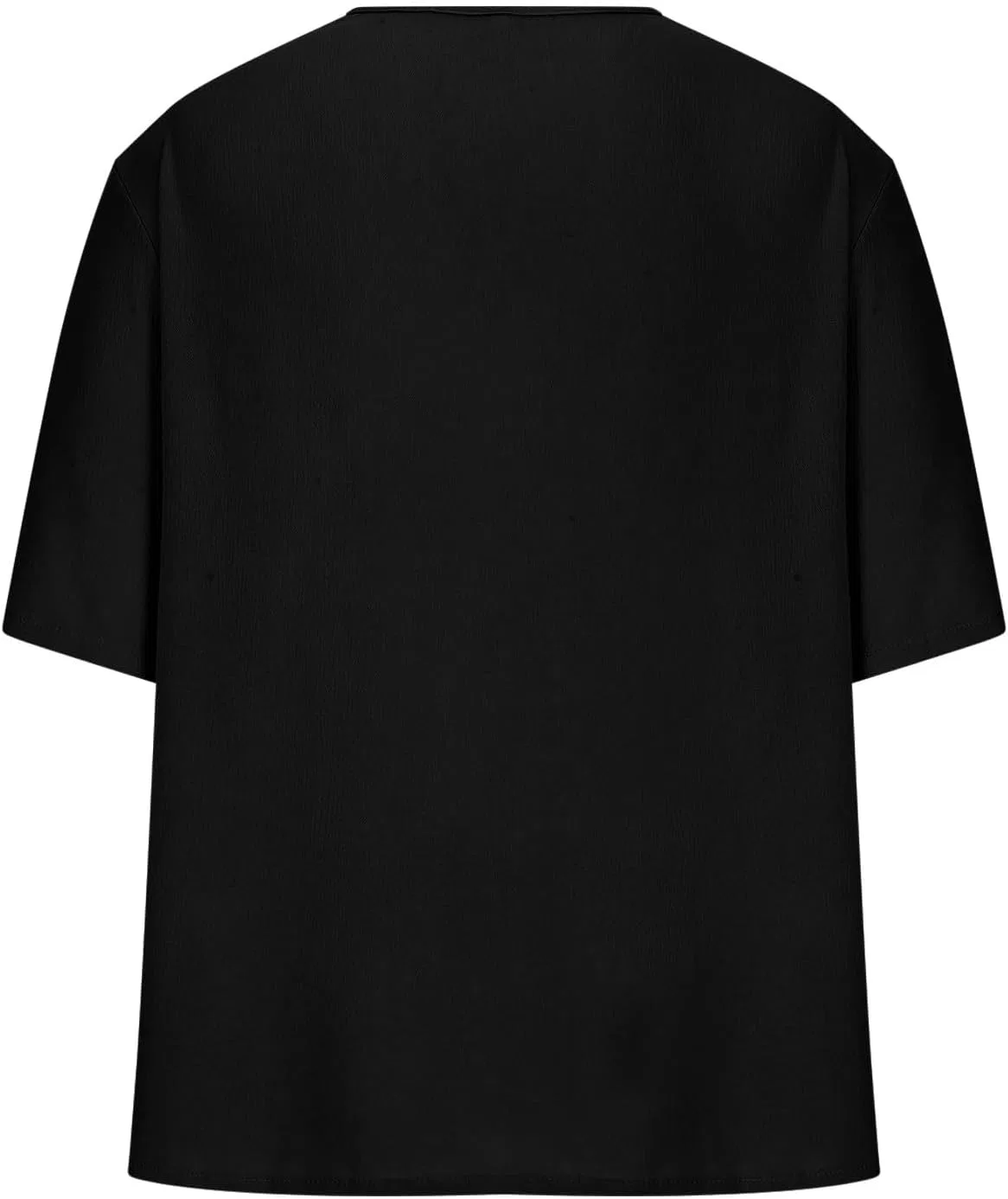 Мужская свободная футболка с глубоким V-вырезом Oversized, Black — фото 4