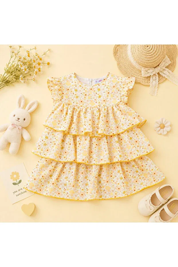 Детское платье для девочек хлопковое Amante, Yellow