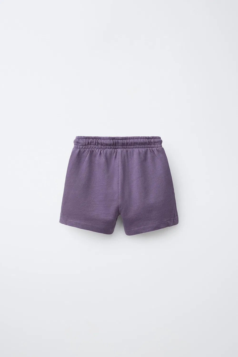 Шорты-бермуды, окрашенные в готовом виде, с нашивкой ZARA, Purple — фото 2