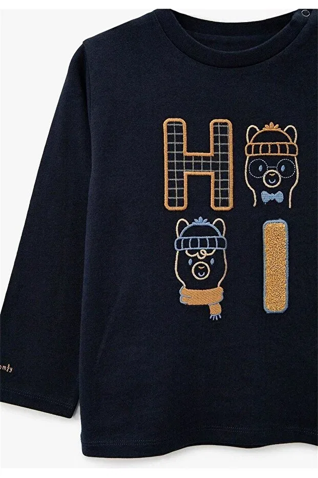 Детская футболка с длинным рукавом для мальчиков Mayoral, Navy Blue — фото 3
