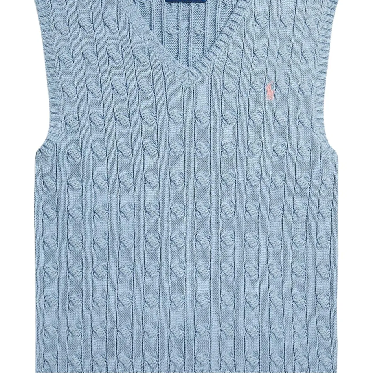 Детский жилет с V-образным вырезом Polo Ralph Lauren, Light Blue — фото 4