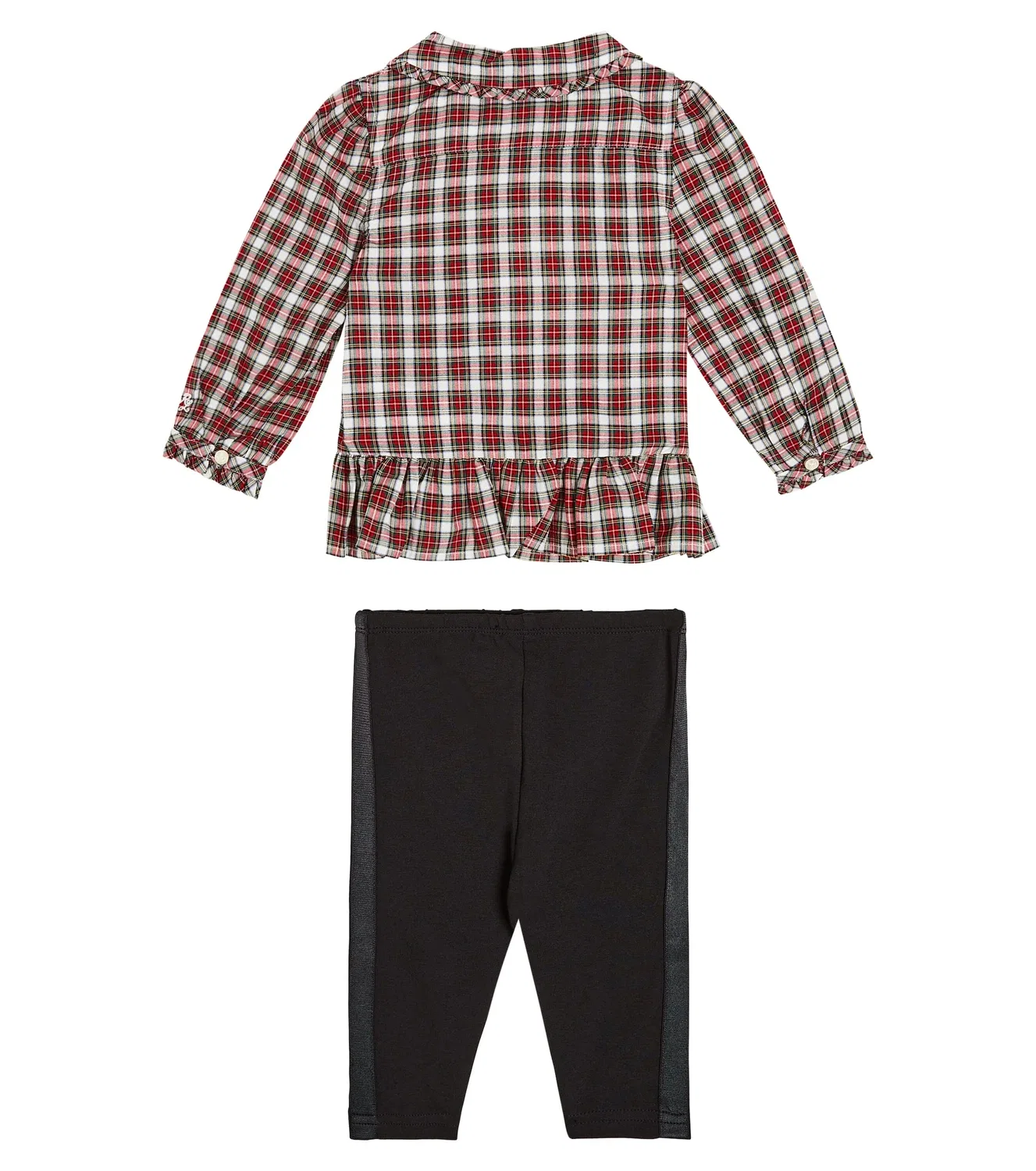 Комплект из хлопковой рубашки и леггинсов Polo Ralph Lauren Kids, мультиколор — фото 4