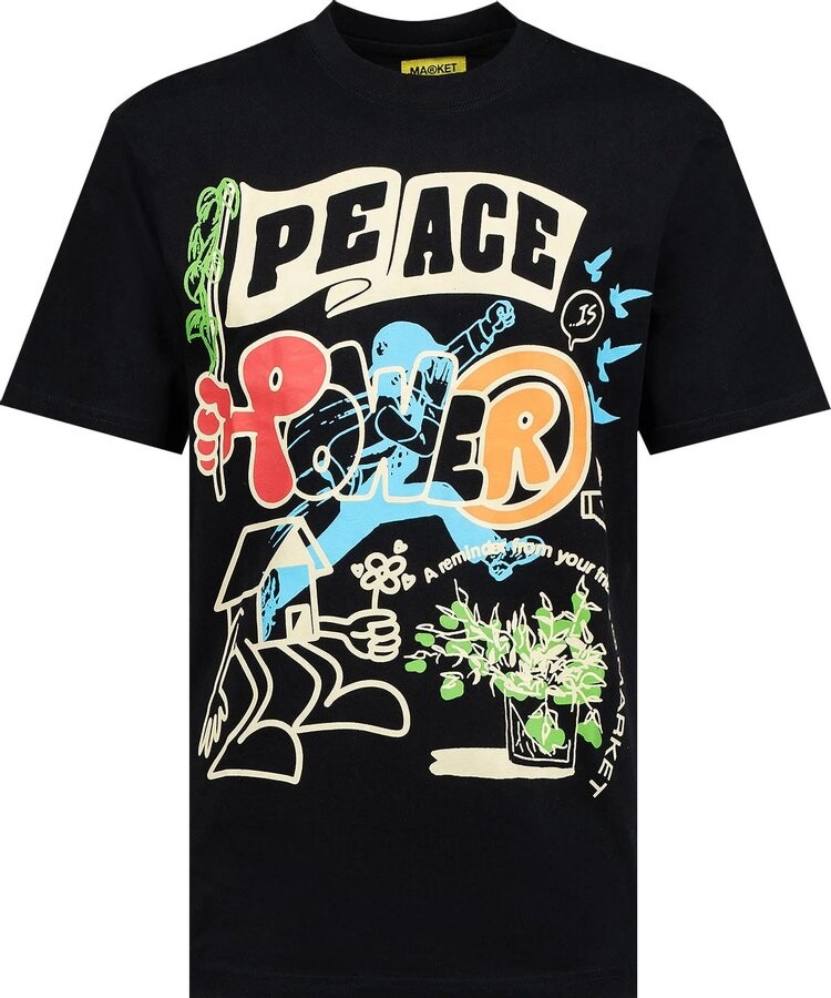 

Футболка Market Peace And Power Tee 'Black', черный