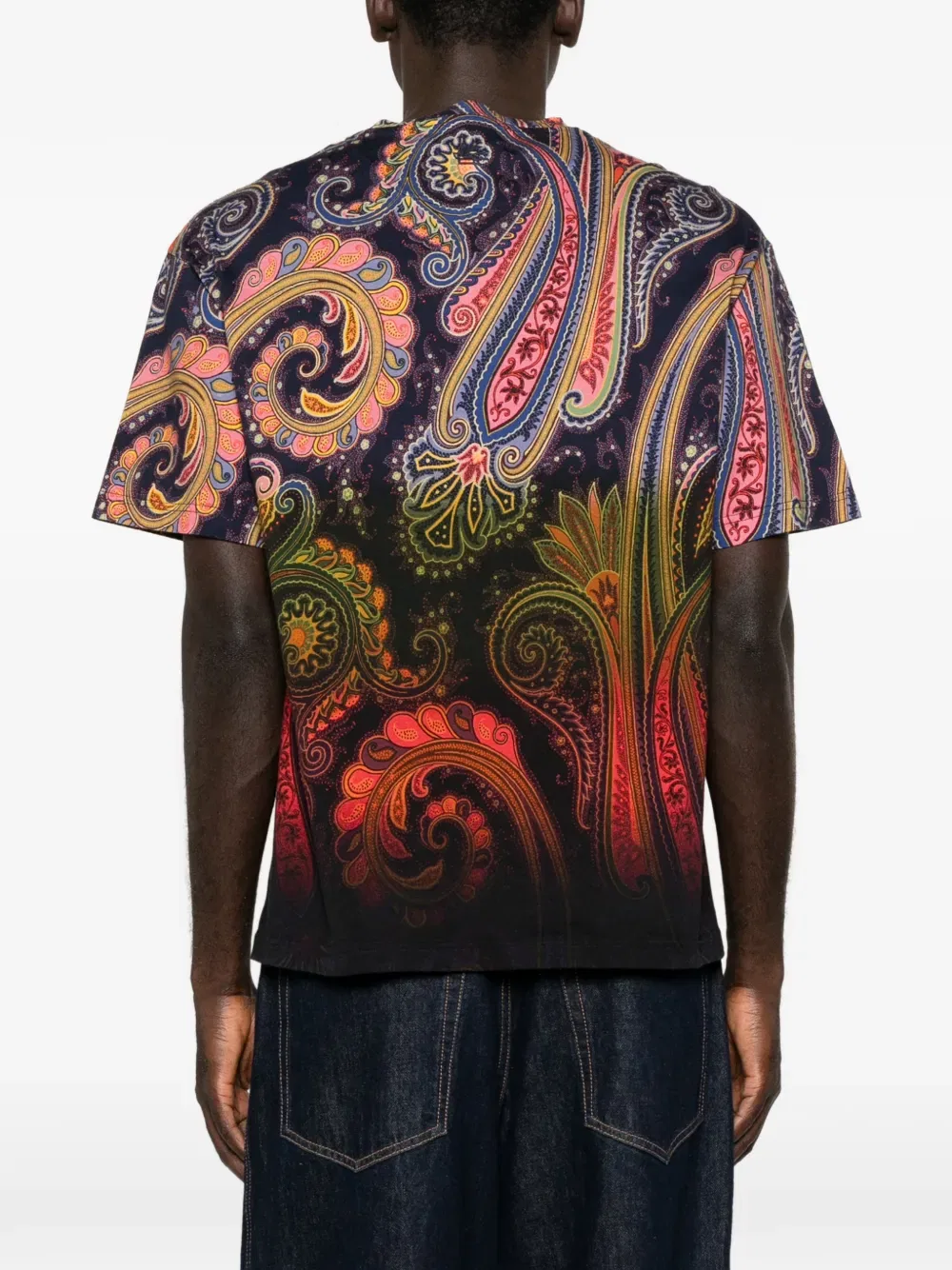 Футболка с узором пейсли Etro, синий — фото 4