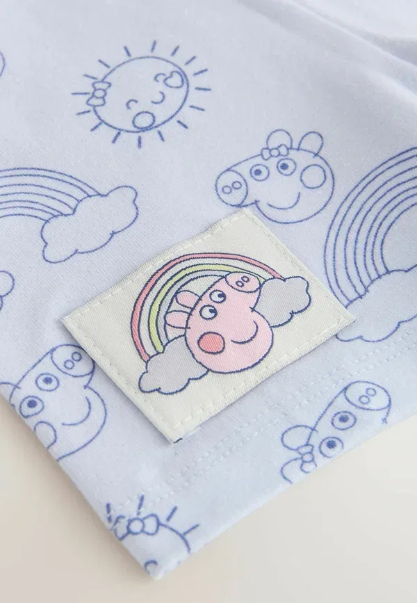 Комплект из топа и шорт с принтом Peppa pig Next, желтый — фото 4