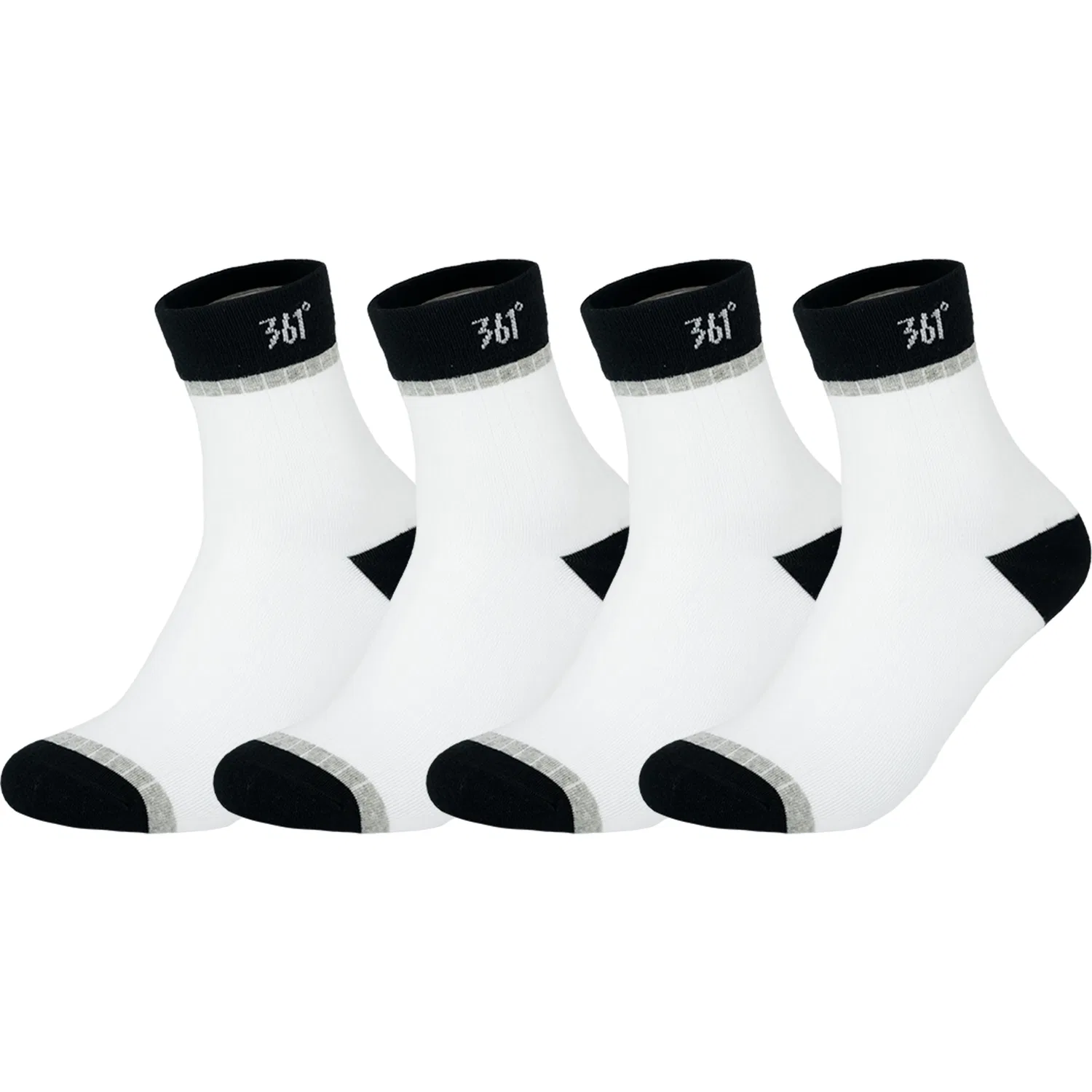 Детские носки с длинным голенищем, комплект из 4 пар, 361°, White (4 Pack)