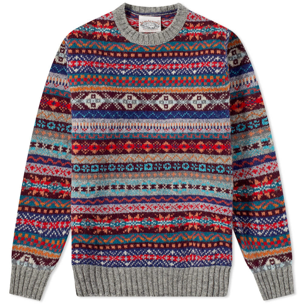 

Джемпер Jamieson's of Shetland Fair Isle Crew Knit, Коричневый, Джемпер Jamieson's of Shetland Fair Isle Crew Knit