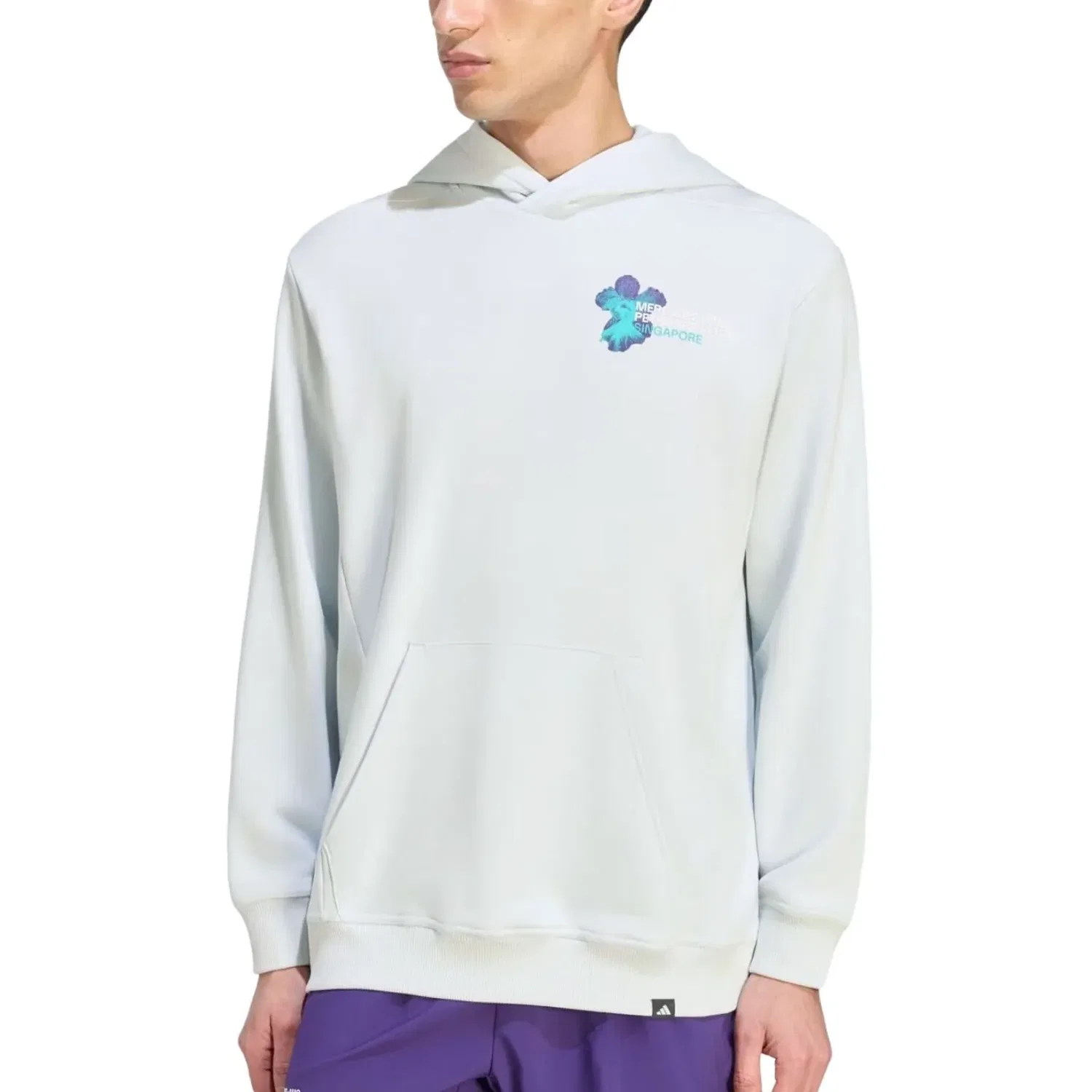 Мужское худи Mercedes AMG Petronas F1 Team Vanda Bloom Hoodie Asia Sizing 'Blue Tint' adidas, Blue Tint — фото 2