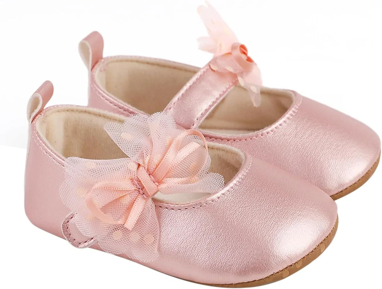 Детские туфли для девочек с бантом YPLOJOUO, Pink