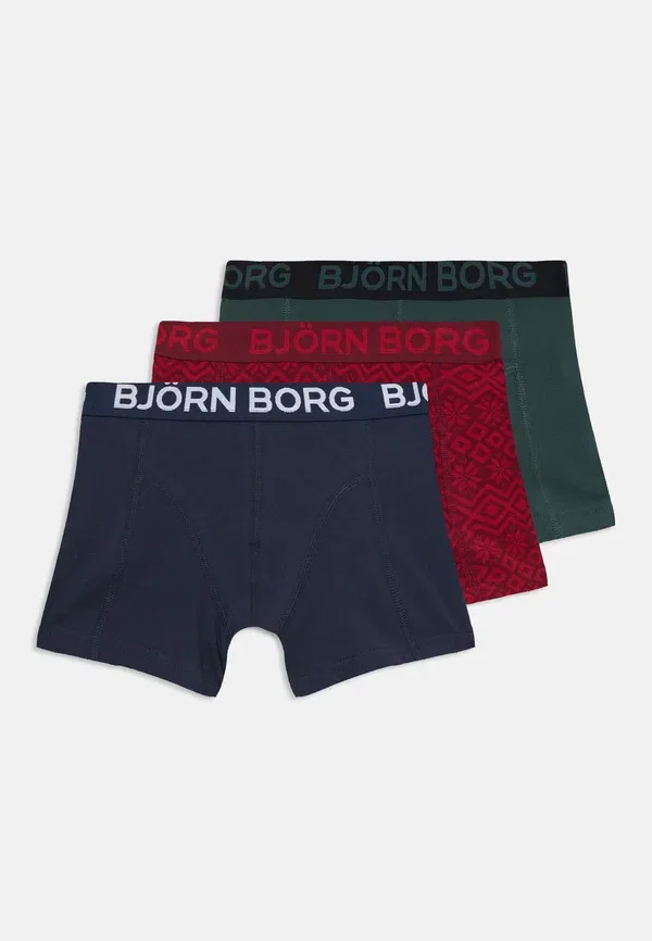 Комплект из 3 боксерских трусов Bjorn Borg, черный/темно-красный/темно-зеленый