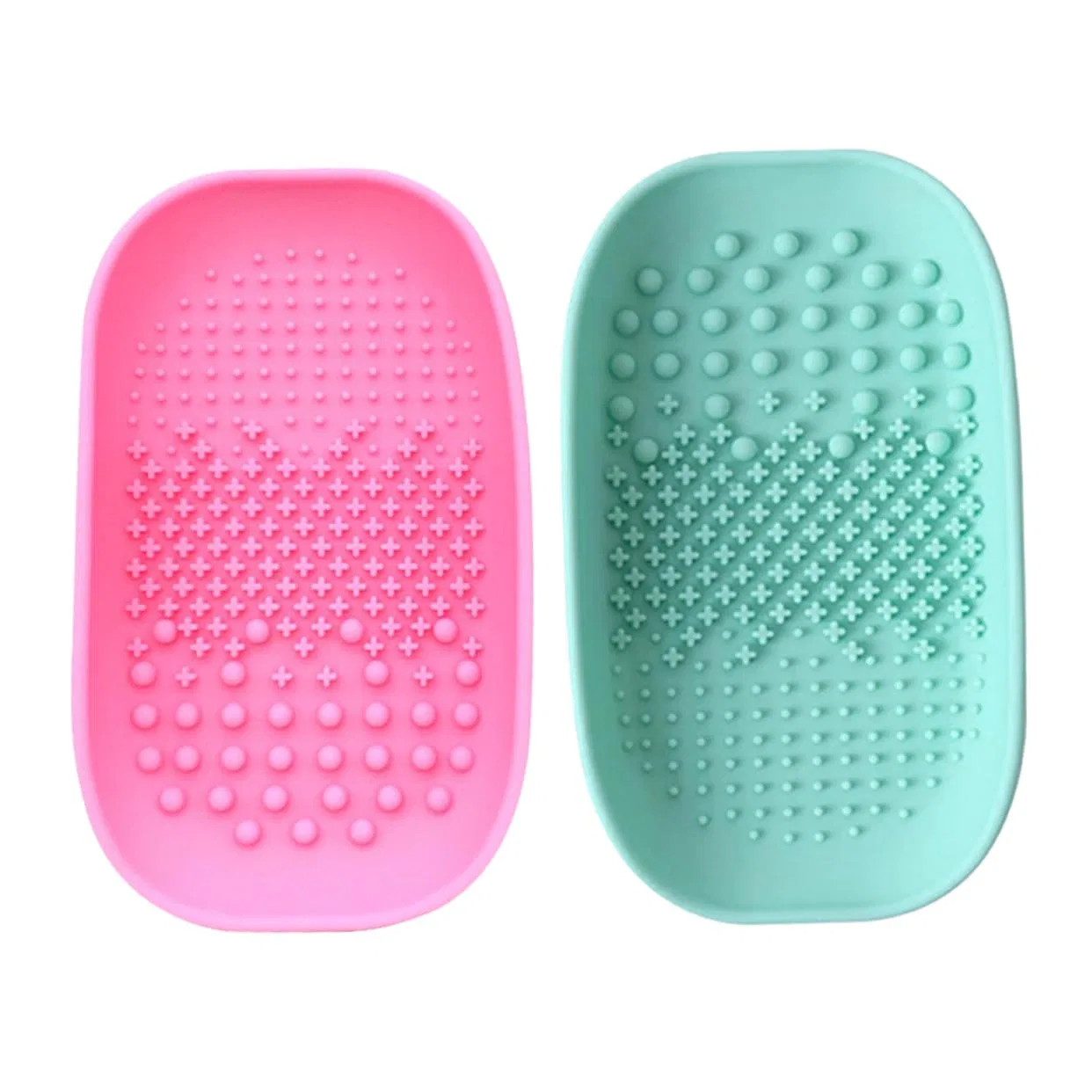 Подушечка для очистки кистей, Silikon, 2 шт, 15.2x9x3 см, Pink, Grün Tovinanna