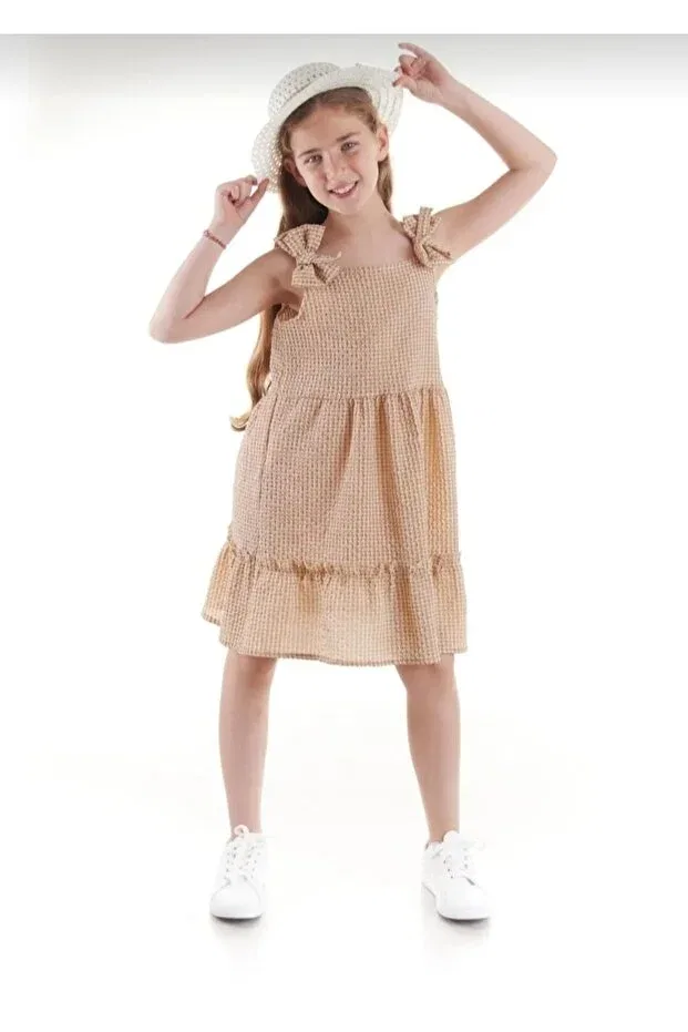 Детское платье для девочек с завязками Esterella, Beige