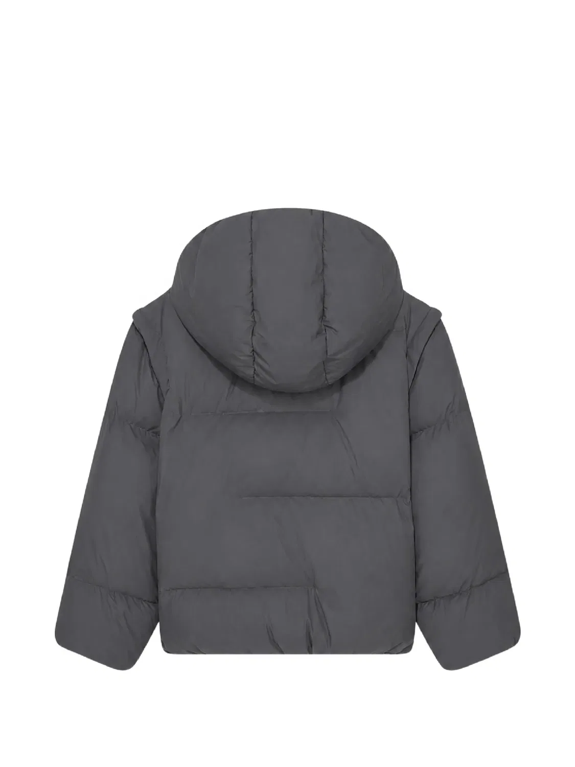 Стеганая куртка с капюшоном Emporio Armani Kids, серый — фото 2