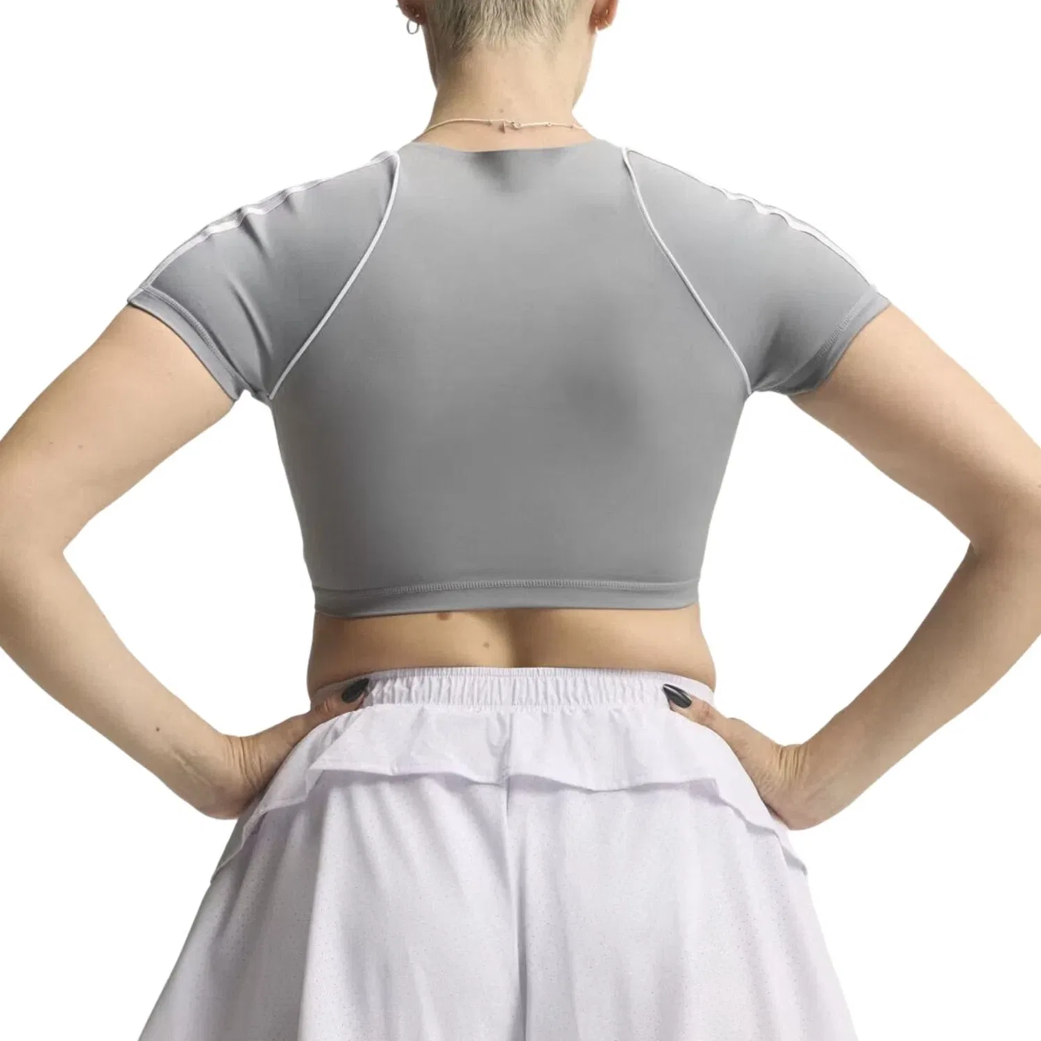 Женская футболка с принтом Sport Superstar Bra T-Shirt Adidas, серый — фото 3