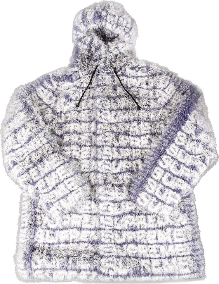 Пальто Supreme Faux Fur Hooded Coat 'Purple', фиолетовый — фото 2