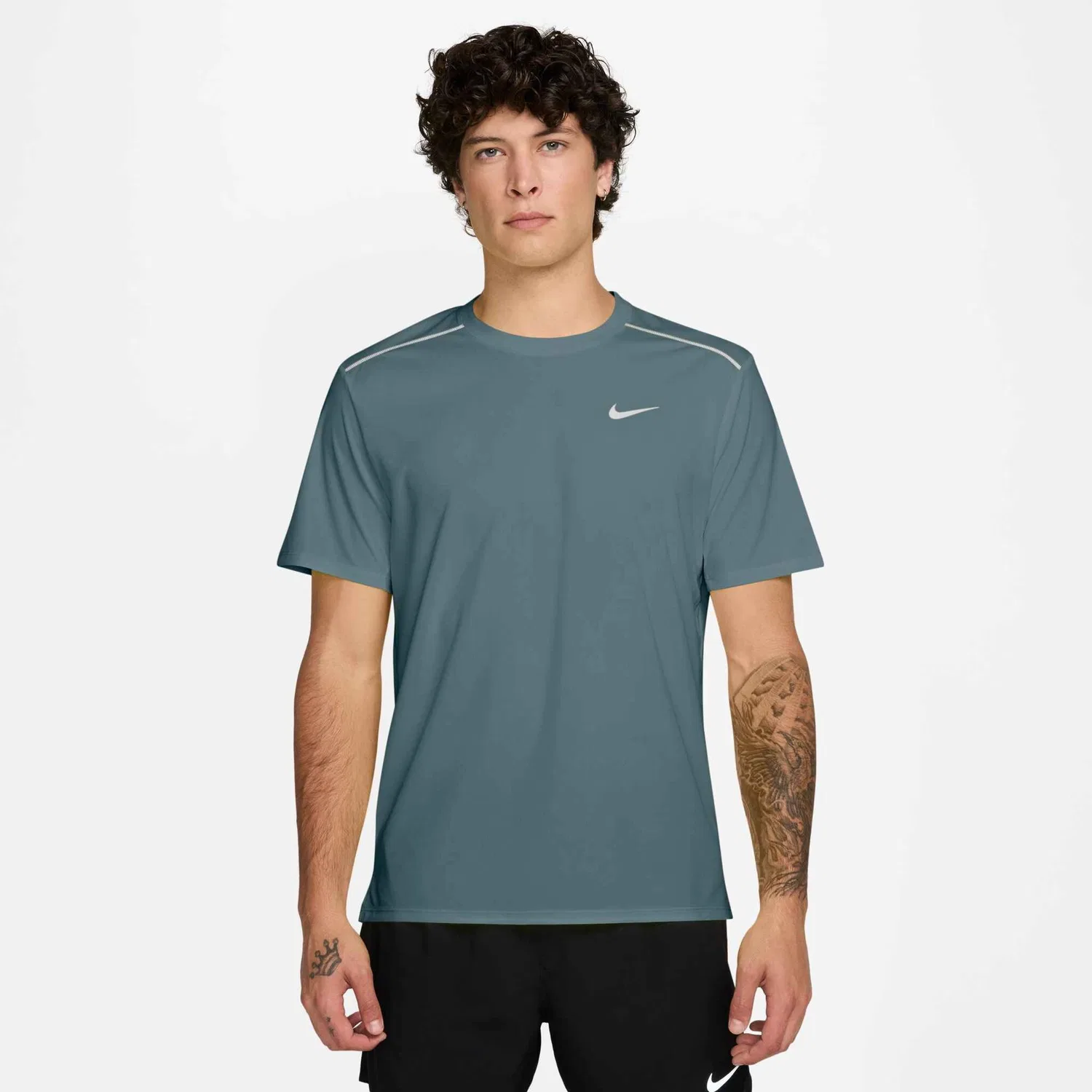 Детская футболка для бега с коротким рукавом Nike, Mineral Slate