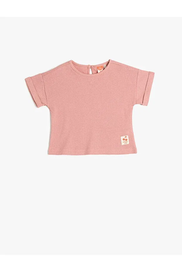 Детская хлопковое футболка для девочек Koton, Rose