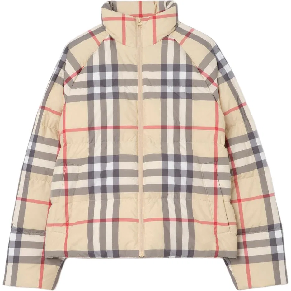 Пуховик Burberry мультиколор с воротником-стойкой