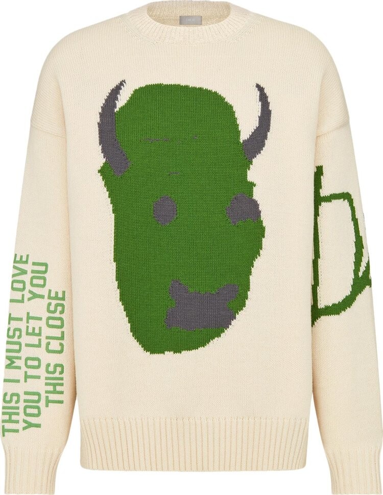 

Свитер Dior x Cactus Jack Oversized Sweater 'Ecru', кремовый