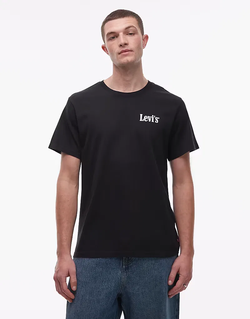 Футболка Levi's с принтом "расслабленный хот-дог" на спине, черный — фото 2