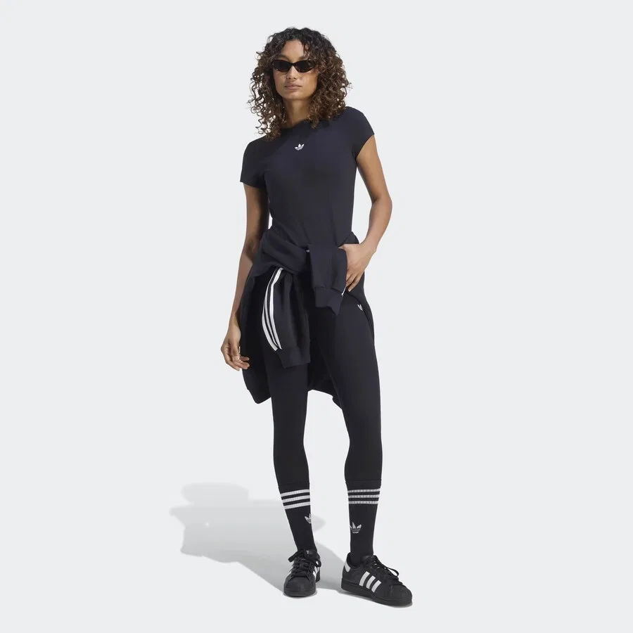 Узкие леггинсы ADIDAS ORIGINALS черного цвета