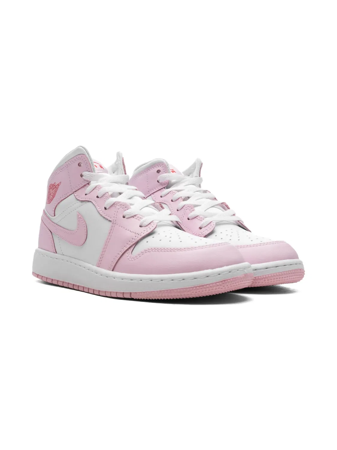 Кроссовки Jordan 1 Mid "Pink Foam/Fire Red"