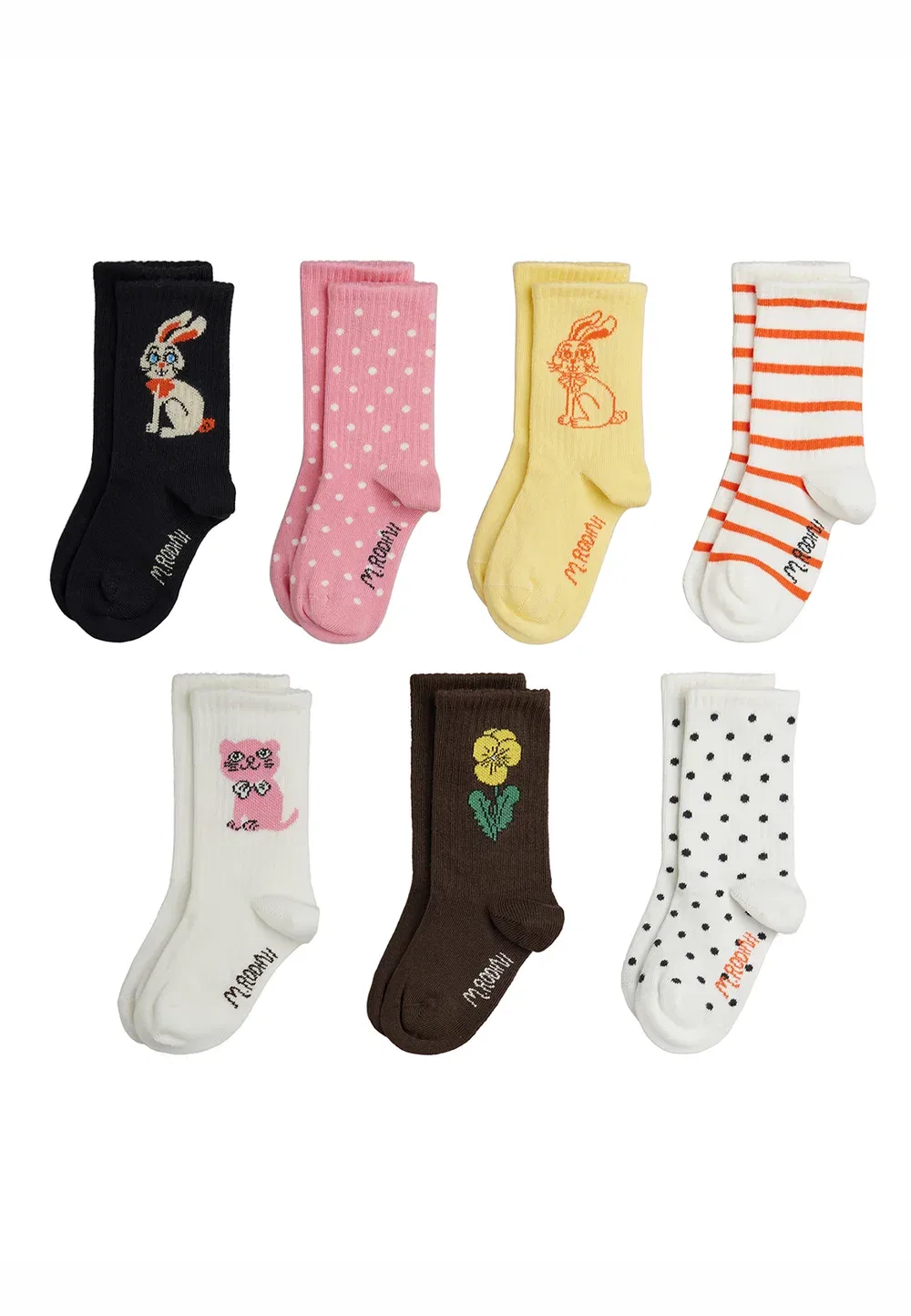 Набор из 7 пар носков унисекс Mini Rodini, Multi-Colored