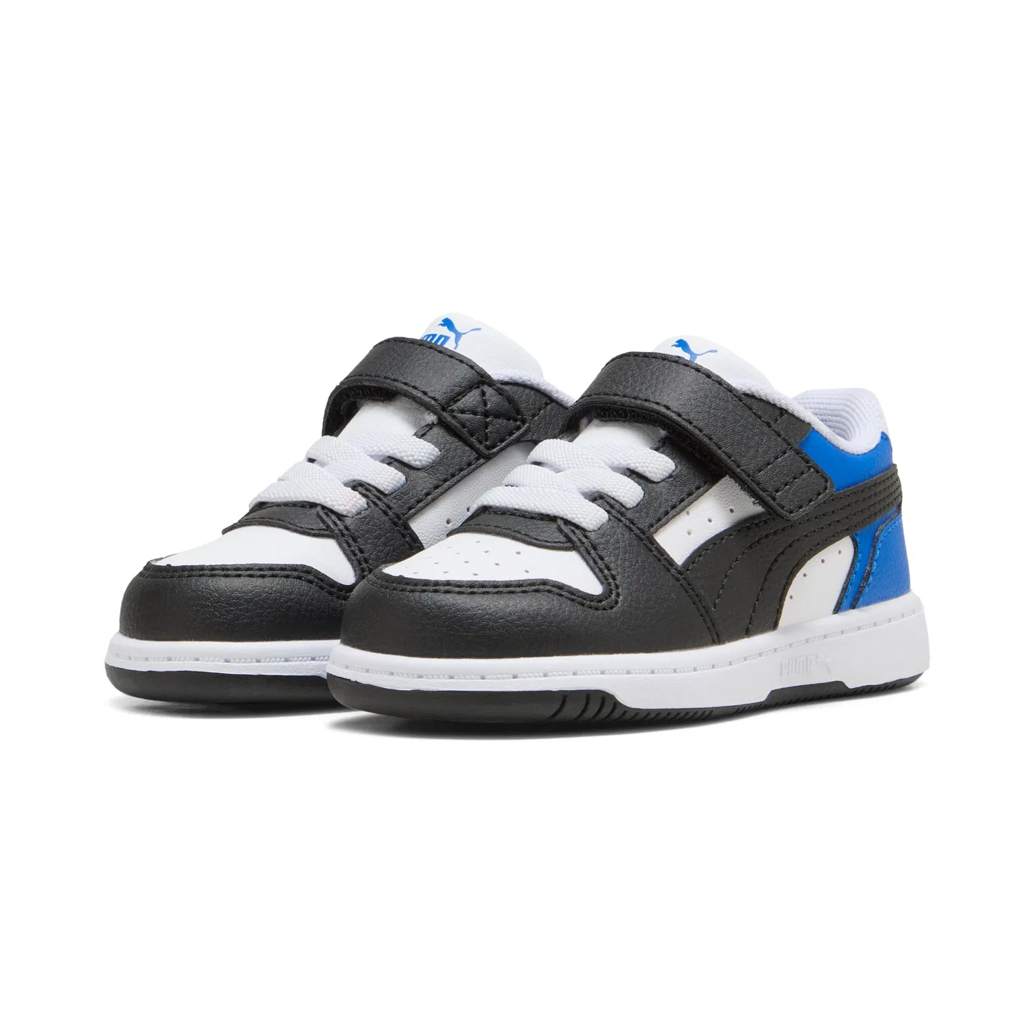Детские кроссовки на липучках Rebound Slam Lo Ac Inf PUMA, PUMA White/PUMA Black/PUMA Team Royal