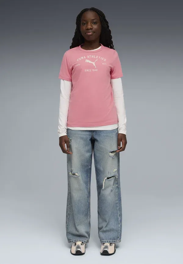 Футболка с принтом Class Graphic T-shirt Puma, wild pink, розовый — фото 3