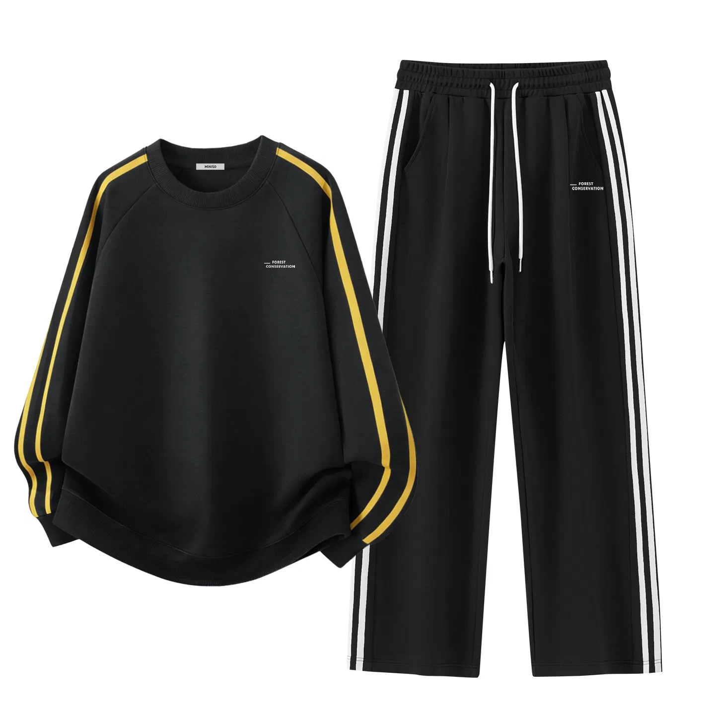 Детский комплект свитшотов 2 Pack MINISO, Dark Gray+Black