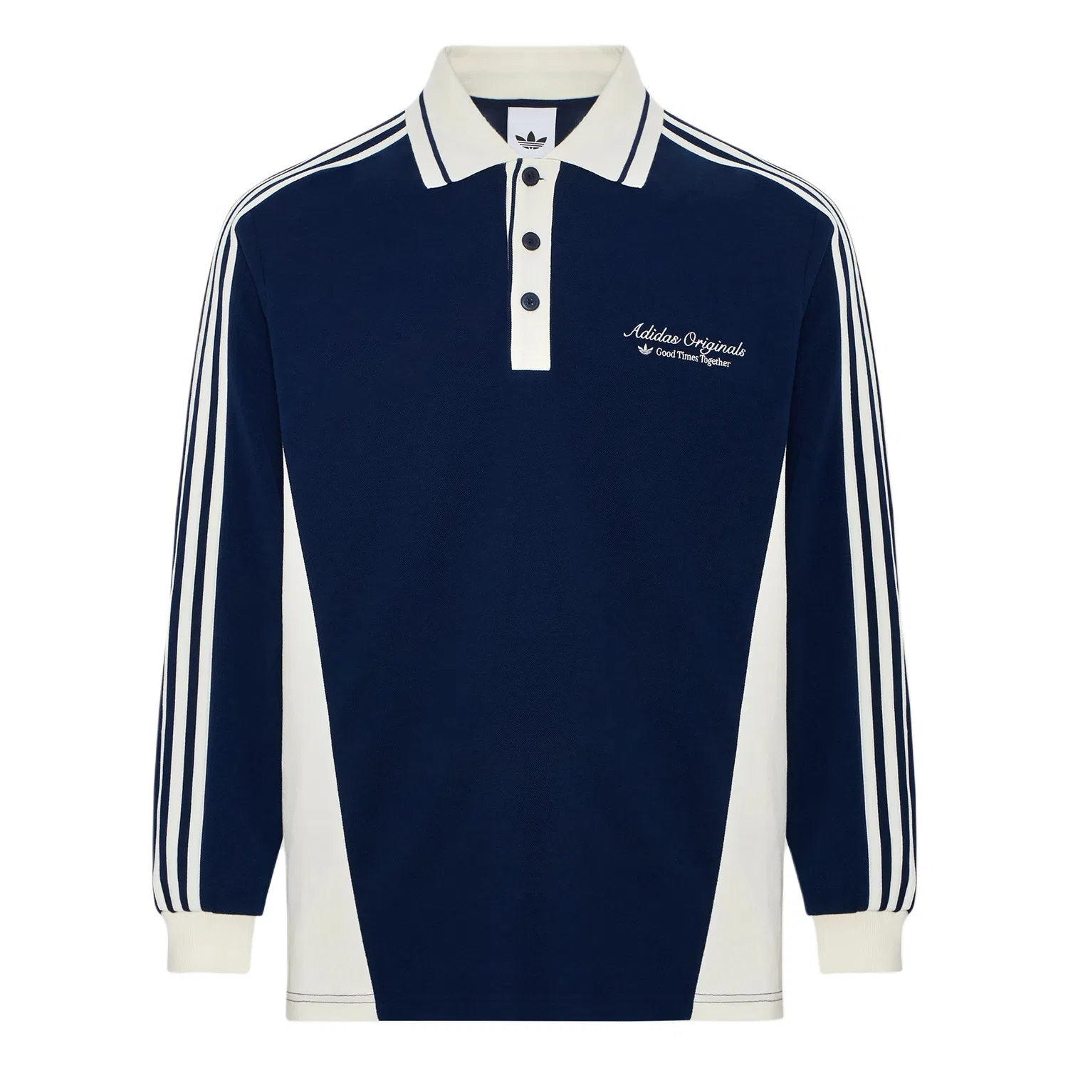 Мужское поло с воротником Adidas Originals, Dark Indigo/Jade White