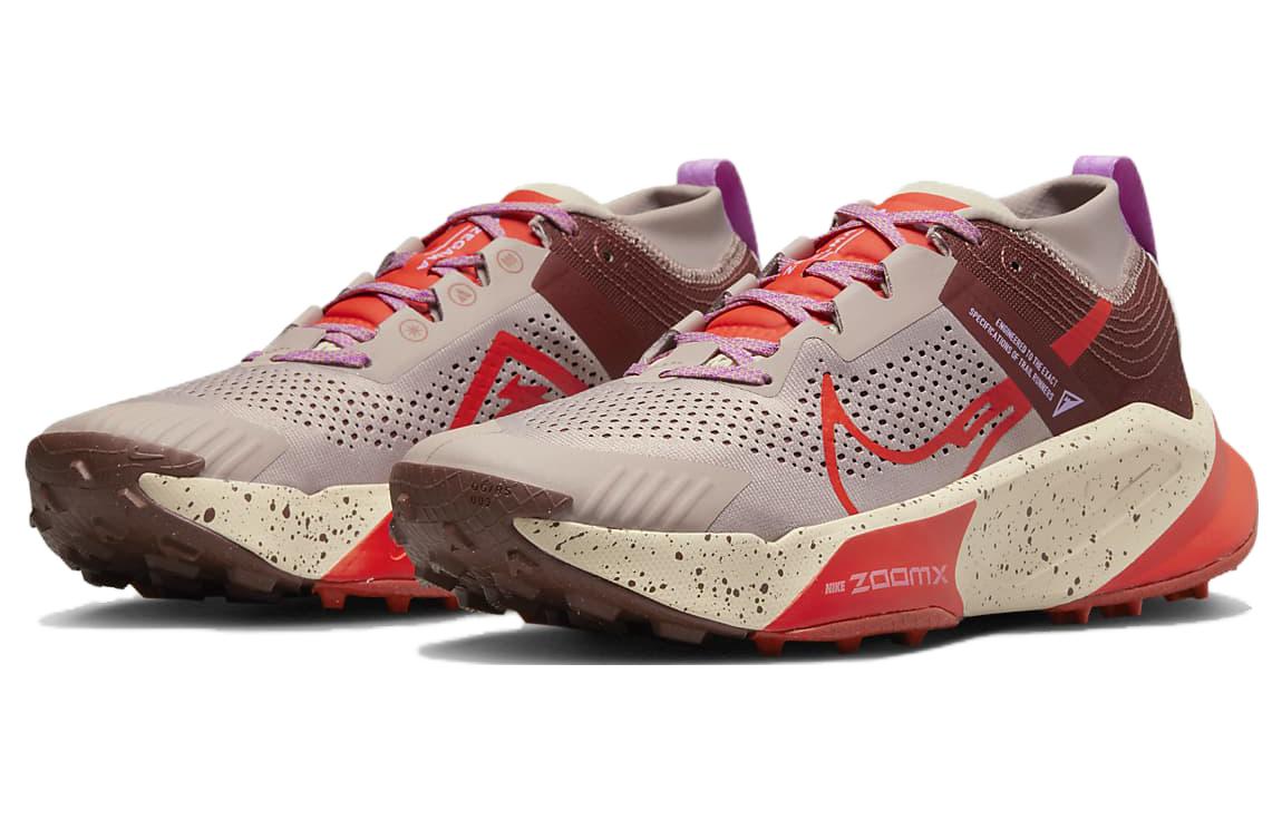 Кроссовки мужские Nike Zoomx Zegama для трейлраннинга, коричневый/красный — фото 3