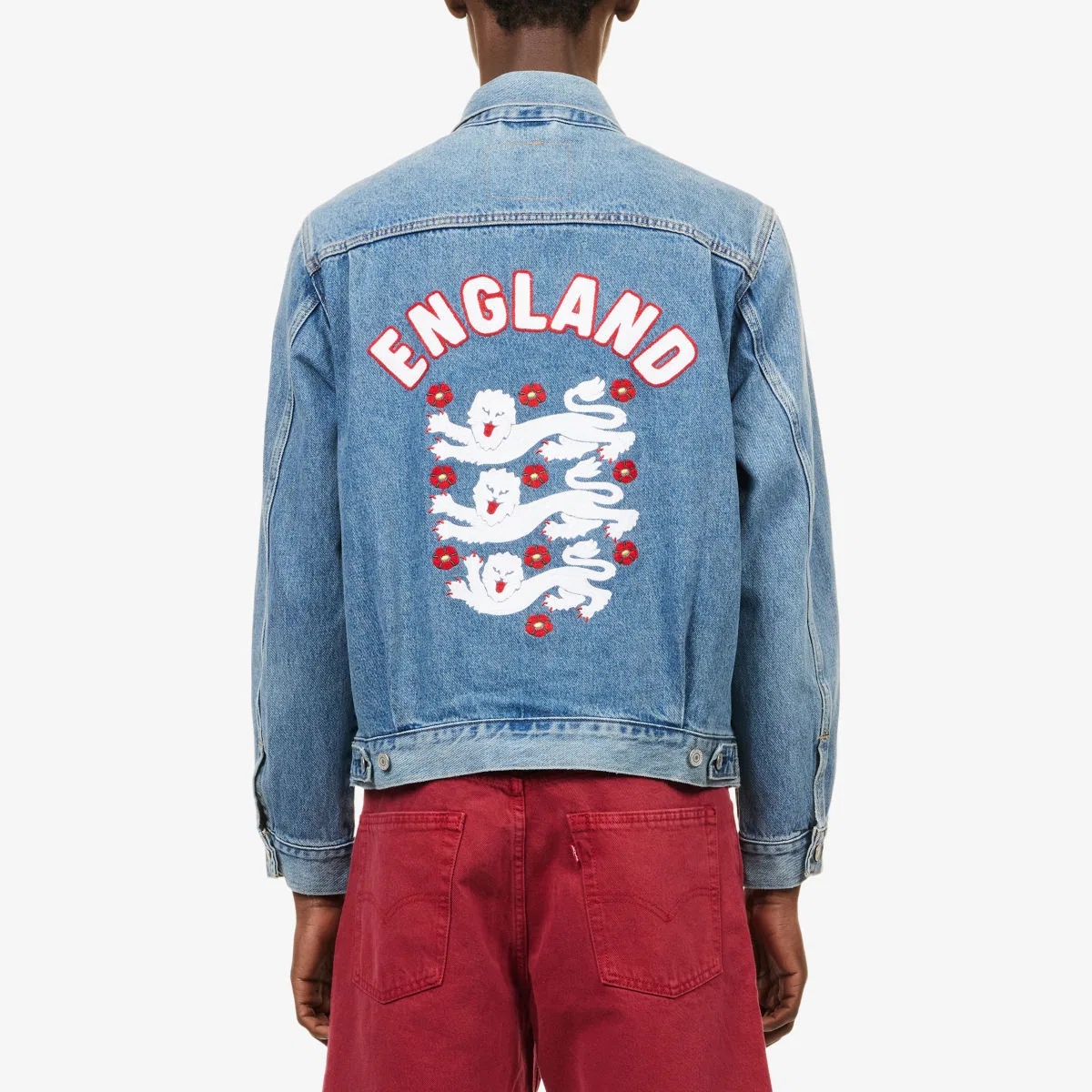 Джинсовая куртка-тракер levi's x world cup england football type ii Levis, мультиколор — фото 4