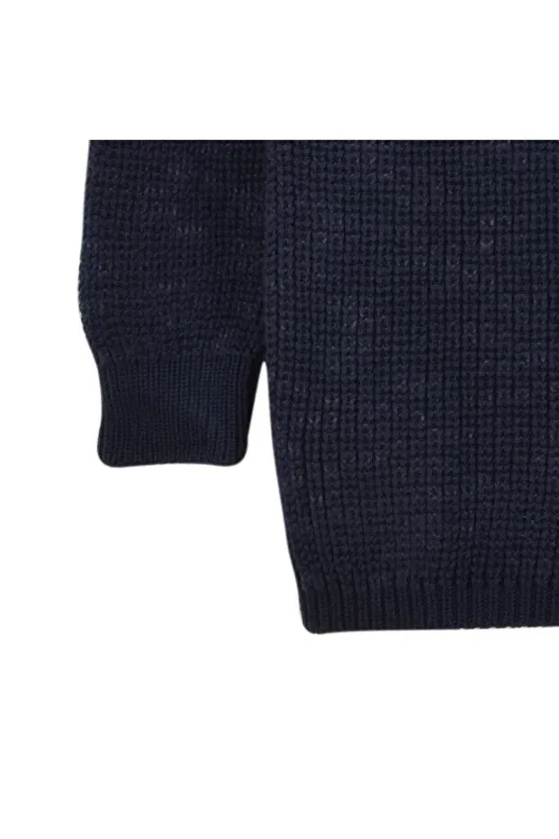 Детский кардиган для девочек вязаный Minora, Navy Blue — фото 4