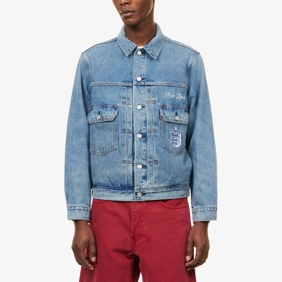 Джинсовая куртка-тракер levi's x world cup england football type ii Levis, мультиколор — фото 3