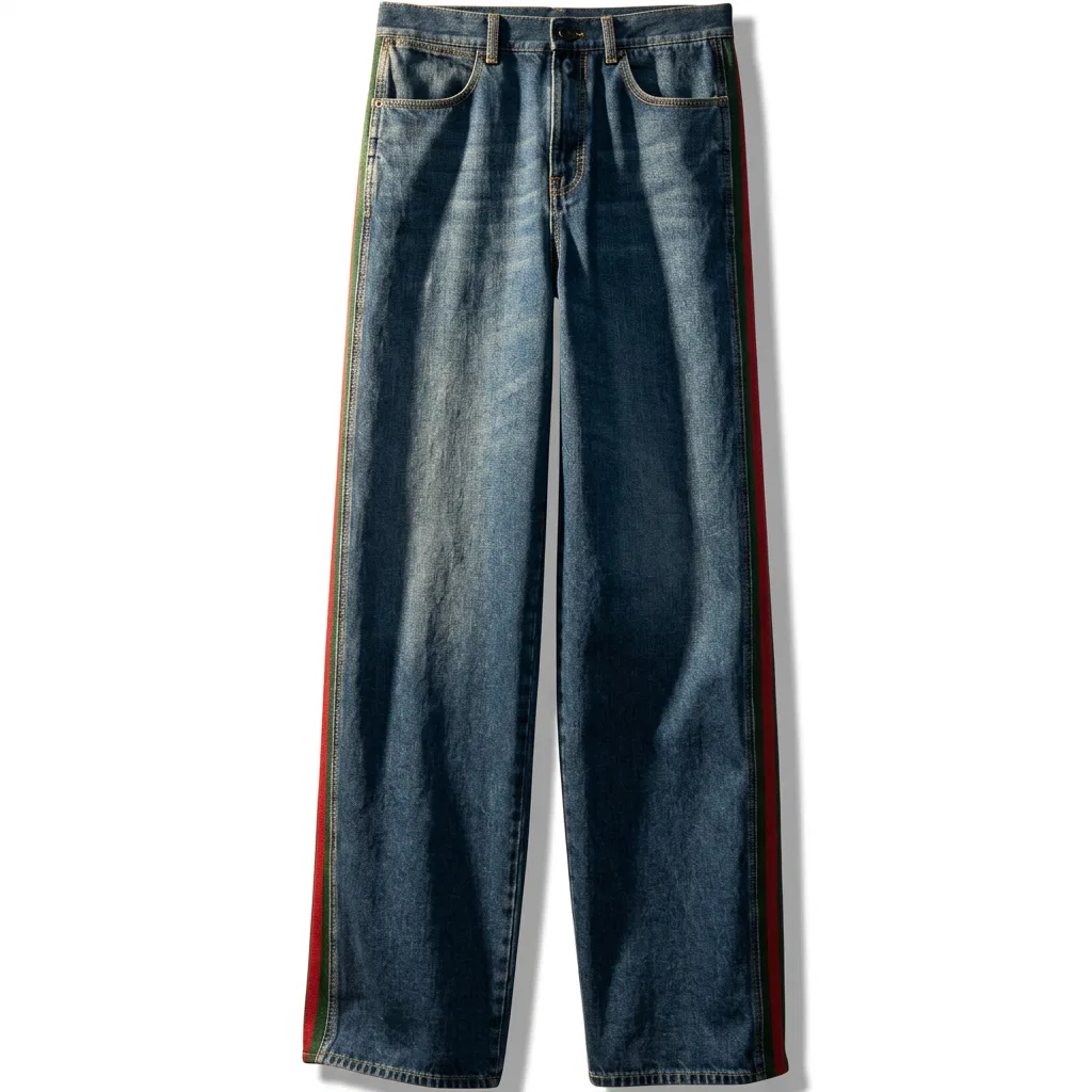 Мужские джинсы прямого кроя Blue GUCCI