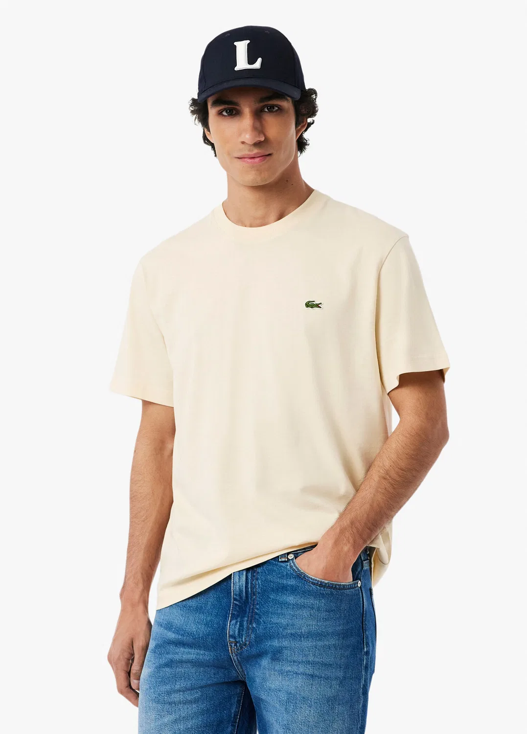 Футболка Classic Fit Lacoste, bej — фото 2