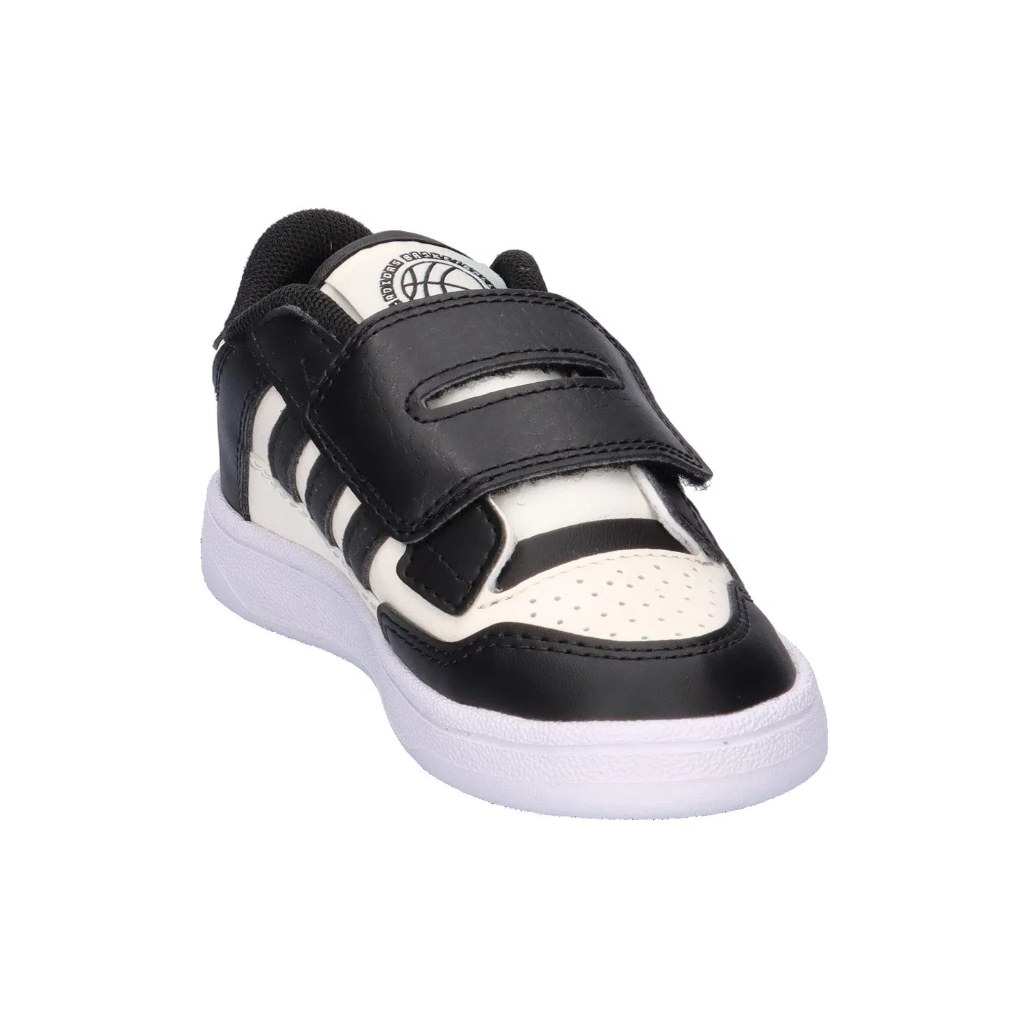 Детские кроссовки с закрытой липучкой Rapid Court CF I Adidas, Schwarz Weiss — фото 2